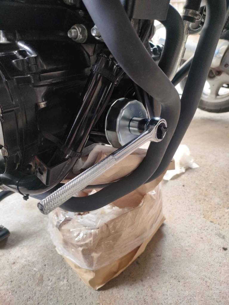 vstrom250オイルフィルター交換
