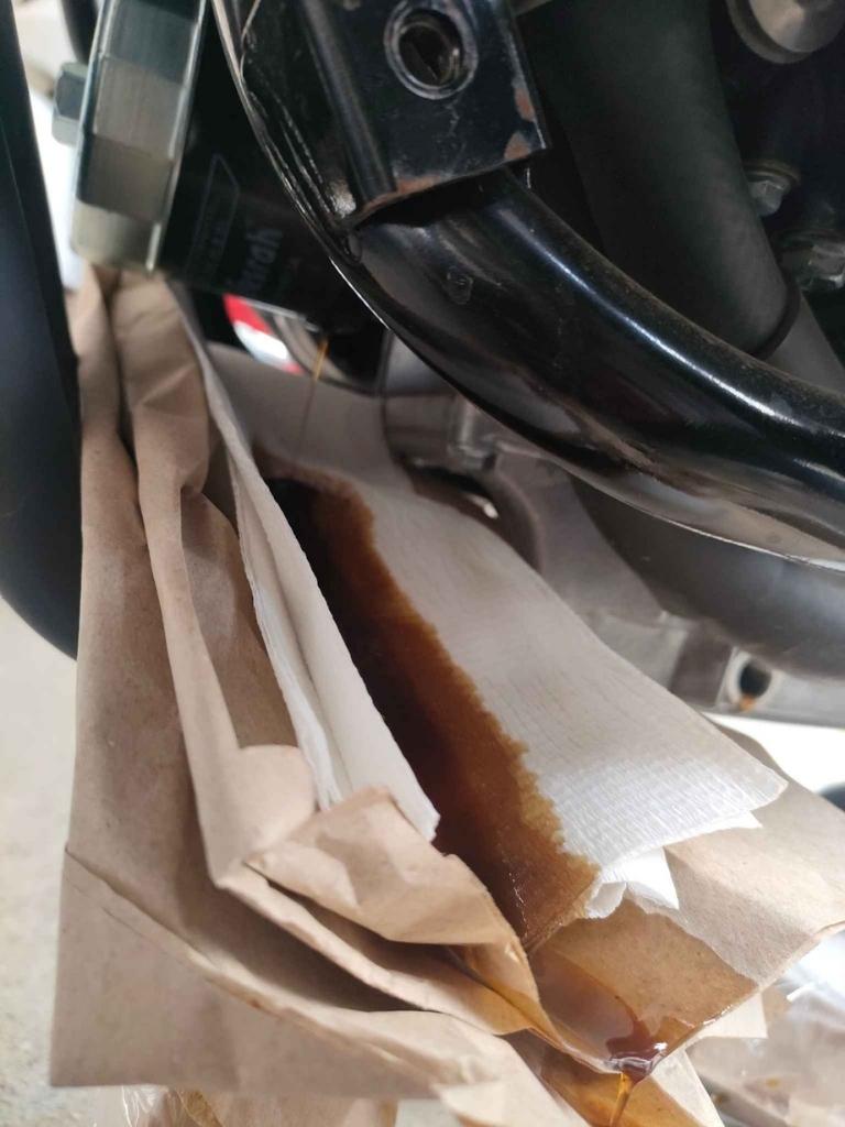 drained oil